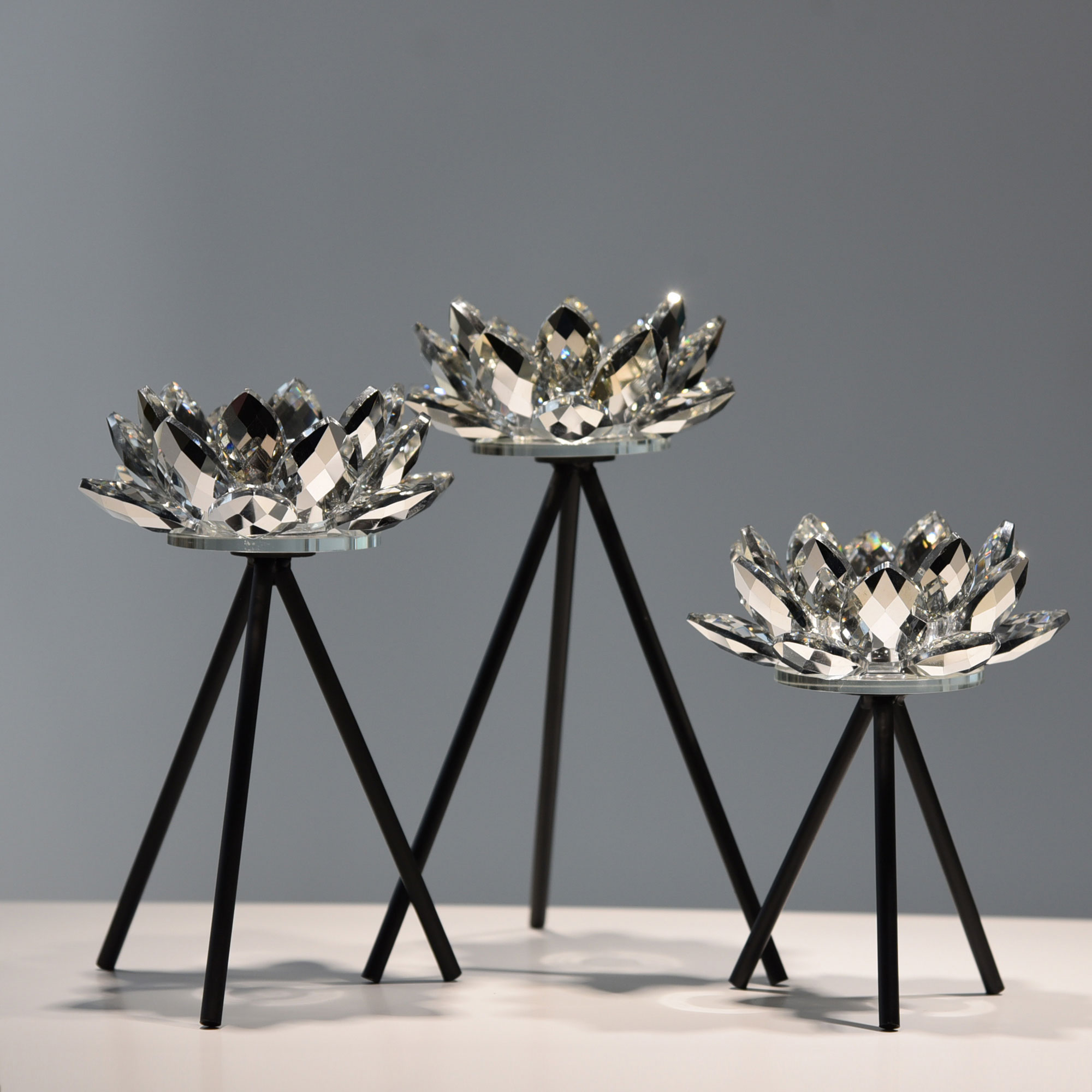 Crystal Lotus Candlestick